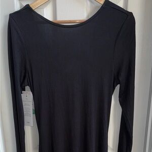 Threads For Thought Nwt Black Long Open Back Dress Womens L Whimsigoth Elegant